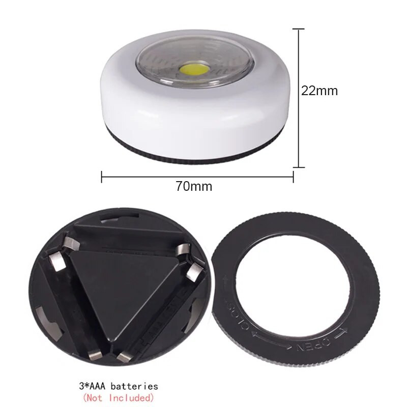 LED belaidė naktinė lemputė su baterijomis maitinamos spintos Baldai Miegamojo prie lovos Rankinė spauda Naktinės lempos Virtuvės Tualeto Apšvietimas Šviestuvai