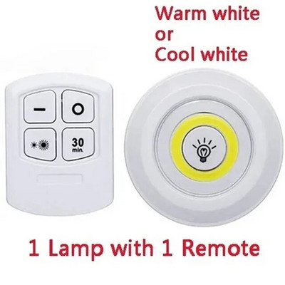 3W hämardatav LED cob kapi alune valgus LED juhtmevaba kaugjuhtimispult hämardatav riidekapp öölamp Kodu Magamistuba Köök Öövalgusti