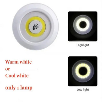 3W hämardatav LED cob kapi alune valgus LED juhtmevaba kaugjuhtimispult hämardatav riidekapp öölamp Kodu Magamistuba Köök Öövalgusti