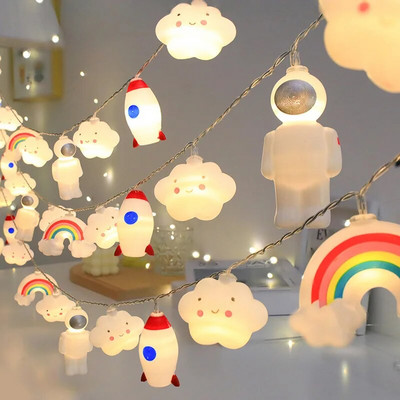 Iluminat de sărbători 1,5 m șir de lumină LED cu zâne curcubeu, ghirlandă, ghirlandă, pentru interior, nuntă, pentru ziua de naștere.