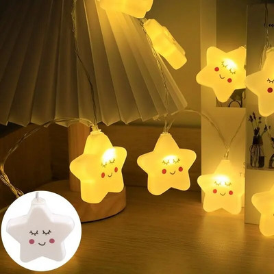 Iluminat de sărbători 1,5 m șir de lumină LED cu zâne curcubeu, ghirlandă, ghirlandă, pentru interior, nuntă, pentru ziua de naștere.