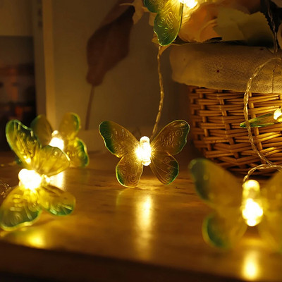 10/20 LED-uri șir de lumină fluture cu led zână 1,5/3m ghirlanda de vacanță cu baterie pentru festival de nuntă de Crăciun decorare petrecere