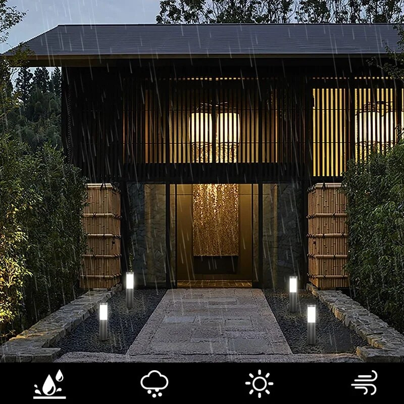 Õues kasutatavad LED-päikesevalgustid Aiavalgustid päikeseenergia LED-murulambid Tänavavalgustus aiakaunistuseks Päikeseenergial töötavad teevalgustid