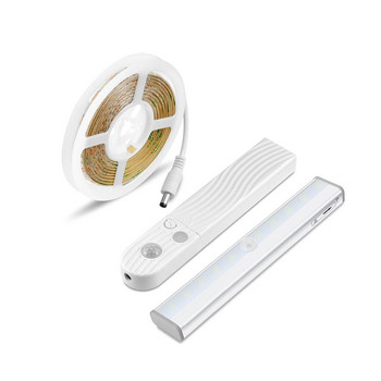 PIR сензор за движение LED светлини за кухня LED осветление под шкаф Нощни стълби Гардероб Нощна охранителна лампа Лампа за захранване на батерии