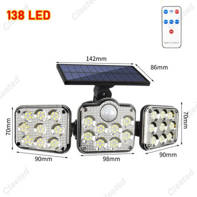 Super eredad päikeseenergia seinavalgustid IP65 veekindel siseruumides olev päikesevalgusti reguleeritava peaga, laia valgustusnurgaga, tugev võimsus