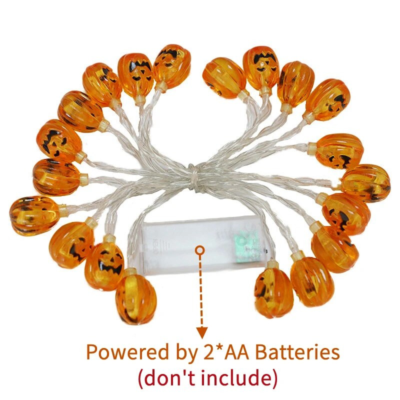 1,5m 10Led κολοκύθας αποκριών LED String Lights Σκελετοί φαντασμάτων Νυχτερίδα κρεμαστό φανάρι για πάρτι σπιτιού Χριστουγεννιάτικα στολίδια