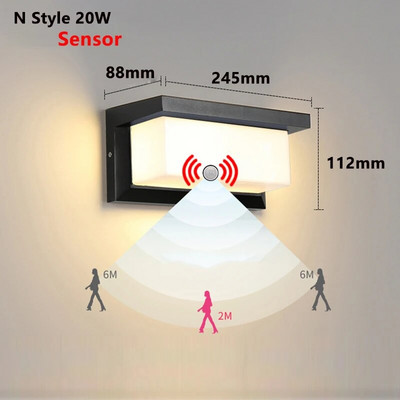 Lampă de perete cu led pentru exterior. Lumină cu led pentru exterior