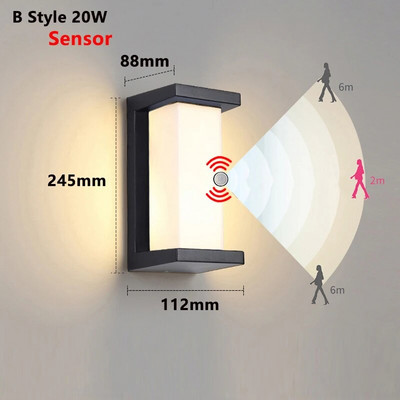Lampă de perete cu led pentru exterior. Lumină cu led pentru exterior