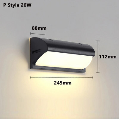 Lampă de perete cu led pentru exterior. Lumină cu led pentru exterior