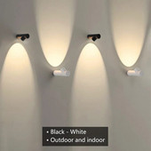 6W COB Impermeabil AC85-265V Aplicație de perete cu LED montată la suprafață Corp de iluminat nordic modern Lămpi de perete pentru interior Sufragerie Verandă în aer liber