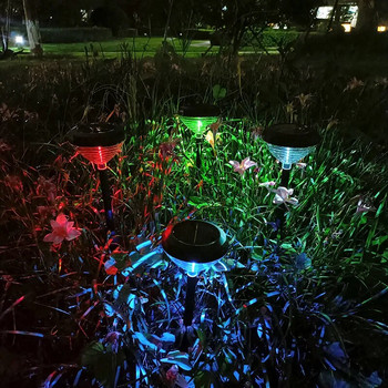 Ηλιακό φως γκαζόν LED Φωτιστικό τοπίου εξωτερικού χώρου Φωτιστικά μονοπατιού κήπου Αδιάβροχο για χριστουγεννιάτικη διακόσμηση μονοπατιού αυλής