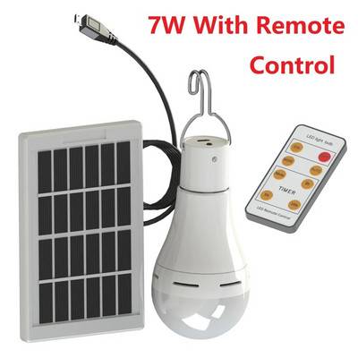 Φωτιστικά με ηλιακή ενέργεια Φορητά φώτα Led Bulb Φωτισμός Ηλιακής Ενέργειας Φωτισμός LED για Σκηνή Κατασκήνωσης Νυχτερινό ψάρεμα Φώτα έκτακτης ανάγκης