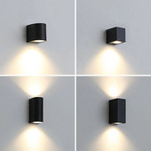 Lampă de perete cu LED în aer liber, impermeabilă în sus în jos, GU10 AC85-265V, iluminat din PVC, decorare pentru grădină, lumini de perete pentru dormitor sufragerie