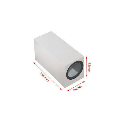 Lampă de perete cu LED în aer liber, impermeabilă în sus în jos, GU10 AC85-265V, iluminat din PVC, decorare pentru grădină, lumini de perete pentru dormitor sufragerie