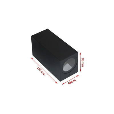 Lampă de perete cu LED în aer liber, impermeabilă în sus în jos, GU10 AC85-265V, iluminat din PVC, decorare pentru grădină, lumini de perete pentru dormitor sufragerie