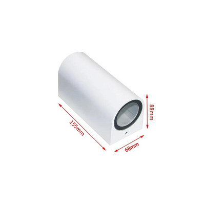 Lampă de perete cu LED în aer liber, impermeabilă în sus în jos, GU10 AC85-265V, iluminat din PVC, decorare pentru grădină, lumini de perete pentru dormitor sufragerie