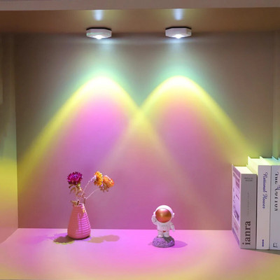 Lampă LED pentru apus de soare Dulap interioară fără fir sub dulap Lumină pentru dulap Lampă alimentată cu baterii pentru decorarea dormitorului Cadou de Crăciun