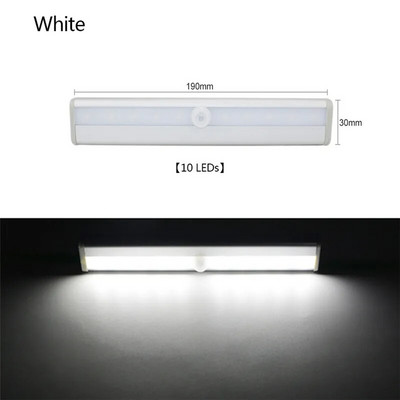 LED νυχτερινό φως Αισθητήρας κίνησης Ασύρματο νυχτερινό φωτιστικό Λευκό / Ζεστό Λευκό 6/10 LED για Φωτιστικό ντουλάπας κουζίνας Οπίσθιος φωτισμός σκάλας