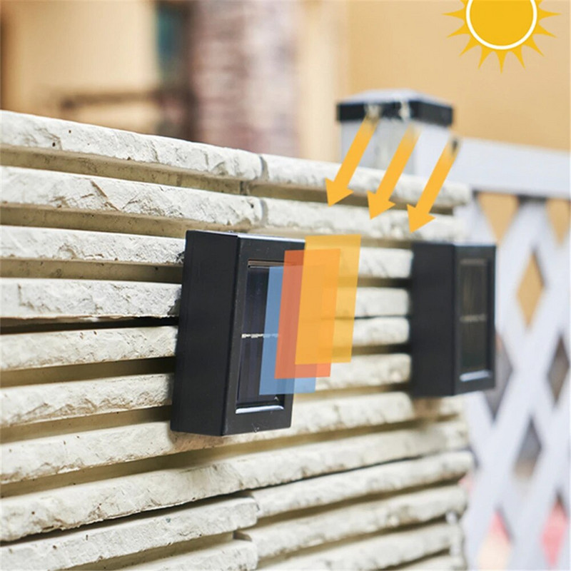 Saulės lempa Lauko LED apšvietimas aukštyn ir žemyn Liuminescencinė sieninė lempa Neperšlampama sieninė dekoro lempa Balkono Kiemo Gatvės Sodo apšvietimas