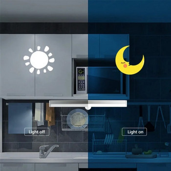 Αισθητήρας κίνησης PIR κάτω από το ντουλάπι Νυχτερινό φως Αισθητήρας κίνησης Ντουλάπα Φωτιστικό κουζίνας Υπνοδωμάτιο Φωτιστικό τοίχου με μαγνητική λωρίδα