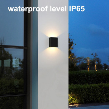 6W LED Външна водоустойчива стенна лампа Спалня Всекидневна Вътрешна стенна лампа Домашно осветление Градина Коридор Украсете аплици