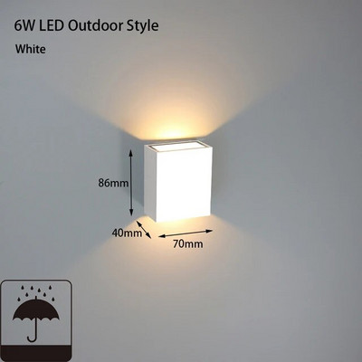 Lampă de perete cu LED-uri de 6W, în aer liber, impermeabilă, pentru dormitor, sufragerie, pentru interior, iluminat pentru casă, culoar de grădină, coridor, decorare.