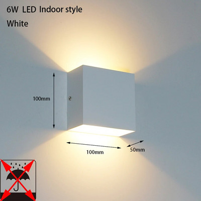 Lampă de perete cu LED-uri de 6W, în aer liber, impermeabilă, pentru dormitor, sufragerie, pentru interior, iluminat pentru casă, culoar de grădină, coridor, decorare.