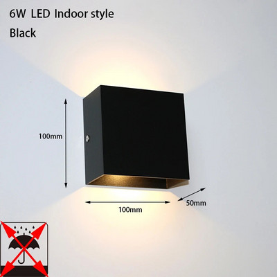 Lampă de perete cu LED-uri de 6W, în aer liber, impermeabilă, pentru dormitor, sufragerie, pentru interior, iluminat pentru casă, culoar de grădină, coridor, decorare.