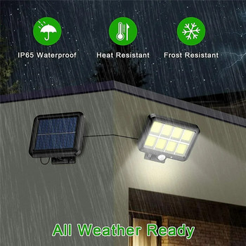 COB LED соларна светлина на открито PIR сензор за движение Водоустойчива стенна аварийна улична охранителна лампа за градинска декорация