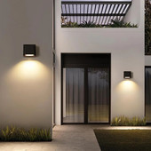 Lampă de perete cu LED în sus și în jos, în aer liber, impermeabilă, IP65, pentru interioare, pentru grădină, aluminiu, dormitor, coridor, iluminare scărilor 5W