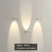 6W COB Impermeabil AC85-265V Aplicație de perete cu LED montată la suprafață Corp de iluminat nordic modern Lămpi de perete pentru interior Sufragerie Verandă în aer liber