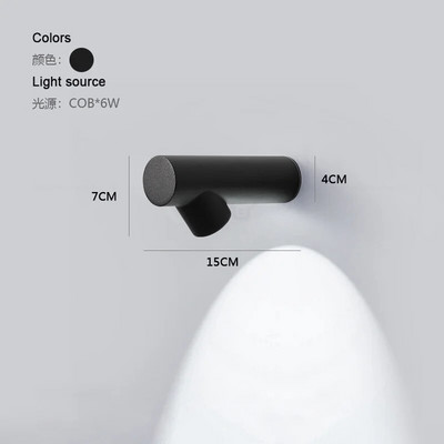 6W COB Impermeabil AC85-265V Aplicație de perete cu LED montată la suprafață Corp de iluminat nordic modern Lămpi de perete pentru interior Sufragerie Verandă în aer liber