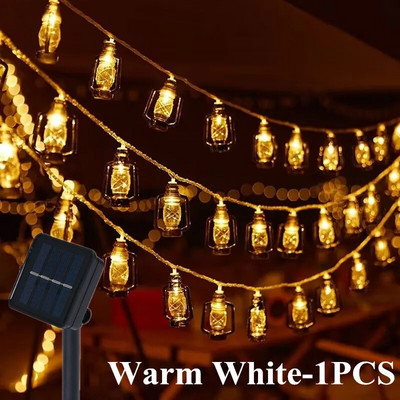 LED solárne reťazové svetlo Retro petrolejová lampa Solárne svetlá Vonkajšie vodotesné Vianočné dekorácie Rozprávková záhradná girlanda Párty lampa