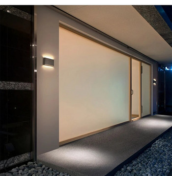 6W 12W LED Μοντέρνο Αδιάβροχο Επιτοίχιο Φωτιστικό Εξωτερικού Χώρου Εσωτερικό Υπνοδωμάτιο Σαλόνι Μπαλκόνι Φωτιστικό Τοίχου Σπιτιού Φωτισμός Αλουμινίου Τοίχου Απλίκα