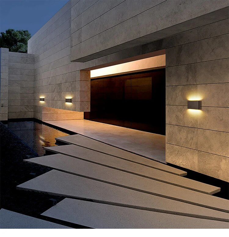 6W 12W LED Μοντέρνο Αδιάβροχο Επιτοίχιο Φωτιστικό Εξωτερικού Χώρου Εσωτερικό Υπνοδωμάτιο Σαλόνι Μπαλκόνι Φωτιστικό Τοίχου Σπιτιού Φωτισμός Αλουμινίου Τοίχου Απλίκα