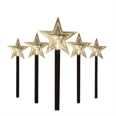 Ηλιακά φώτα εξωτερικού χώρου Τάρανδοι/Κουδούνια/Νιφάδες χιονιού//Φώτα Star Solar Stake Χριστουγεννιάτικα διακοσμητικά για την αυλή του κήπου Pathway