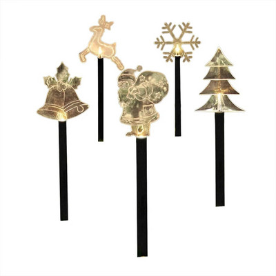 Ηλιακά φώτα εξωτερικού χώρου Τάρανδοι/Κουδούνια/Νιφάδες χιονιού//Φώτα Star Solar Stake Χριστουγεννιάτικα διακοσμητικά για την αυλή του κήπου Pathway