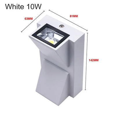 Lampă de perete LED cu design rafinat, cu un singur cap, 5W, IP65 COB, aplice de perete pentru verandă Iluminat peisaj de interior, exterior, AC110 220V