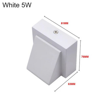 Lampă de perete LED cu design rafinat, cu un singur cap, 5W, IP65 COB, aplice de perete pentru verandă Iluminat peisaj de interior, exterior, AC110 220V