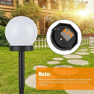 Lumină solară cu bilă rotundă cu LED în aer liber, grădină, curte, curte, teren, gazon, lampă solară IP65, impermeabilă, pentru petrecere, pentru vacanță, pentru decorarea casei.