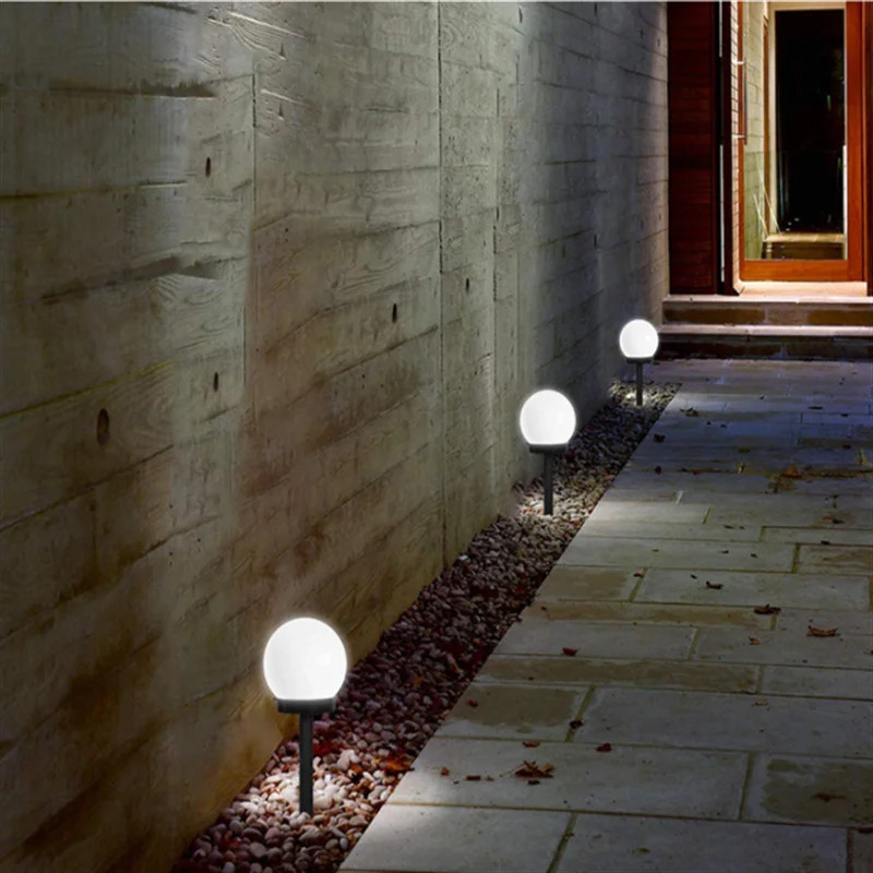Lauko LED saulės apvalus rutulinis apšvietimas sodo kiemo terasa žemė veja saulės lempa IP65 vandeniui atspari vakarėliui atostogų sodui namo apdaila