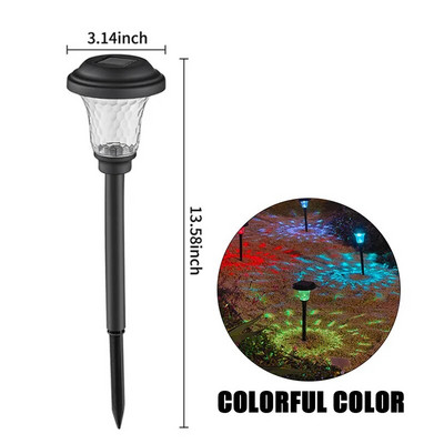 Solar Outdoor LED Lights Διακόσμηση κήπου Αδιάβροχο τοπίο Φωτισμός Pathway Patio Yard Lawn Courtyard Driveway Decorative