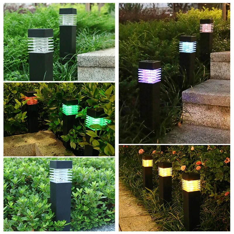 Solar Outdoor LED Lights Διακόσμηση κήπου Αδιάβροχο τοπίο Φωτισμός Pathway Patio Yard Lawn Courtyard Driveway Decorative