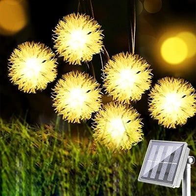 Puffer Ball 100 Led solarnih žičanih svjetiljki za vanjsko bajkovito svjetlo 8 načina vodootporne solarne rasvjete za terasu za uređenje vrtne zabave