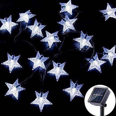 Puffer Ball 100 LED saulės styginiai lauko šviestuvai, 8 režimai, vandeniui atsparūs saulės energija varomi kiemo šviestuvai, skirti sodo vakarėliui dekoruoti