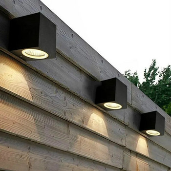 Αδιάβροχα εσωτερικά εξωτερικούς χώρους GU10 LED φωτιστικά τοίχου 3W/6W LED Αλουμινένιο φωτιστικό τοίχου Φωτιστικά κήπου Μοντέρνα φωτιστικά τοίχου Βεράντα Φωτιστικό τοίχου