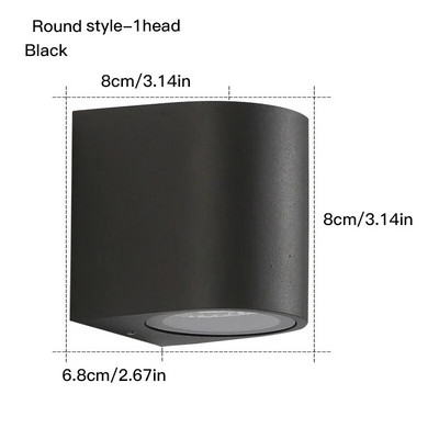 Aplice de perete cu LED-uri GU10, rezistente la apă, pentru interior, exterior, 3W/6W, cu LED-uri din aluminiu, lampi de grădină.