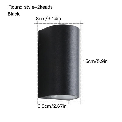 Aplice de perete cu LED-uri GU10, rezistente la apă, pentru interior, exterior, 3W/6W, cu LED-uri din aluminiu, lampi de grădină.