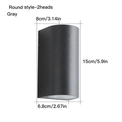 Aplice de perete cu LED-uri GU10, rezistente la apă, pentru interior, exterior, 3W/6W, cu LED-uri din aluminiu, lampi de grădină.