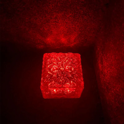 4LED Solar Ground Light Outdoor Ice Cube Garden Light IP65 Waterproof for Lawn Pathway Patio Landscape Backyard Decoration Hot